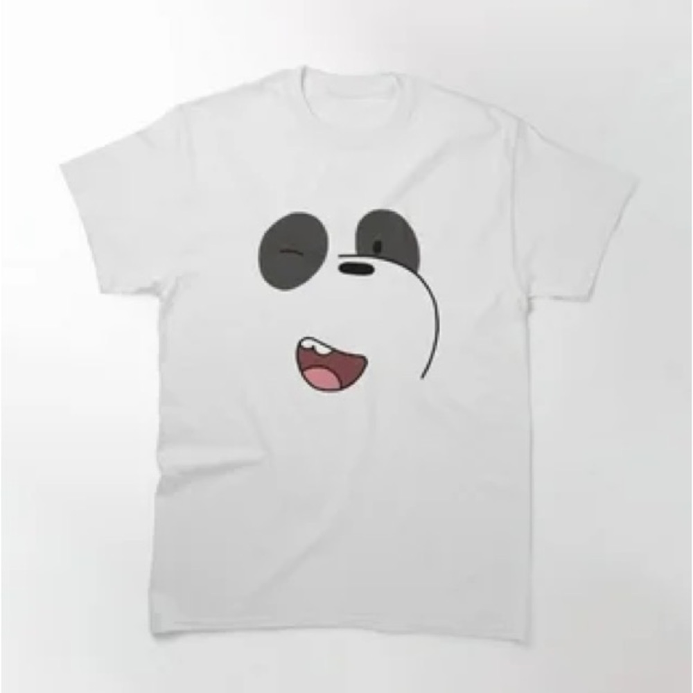 Panda We Bare Bears Womens Classic White T-Shirt